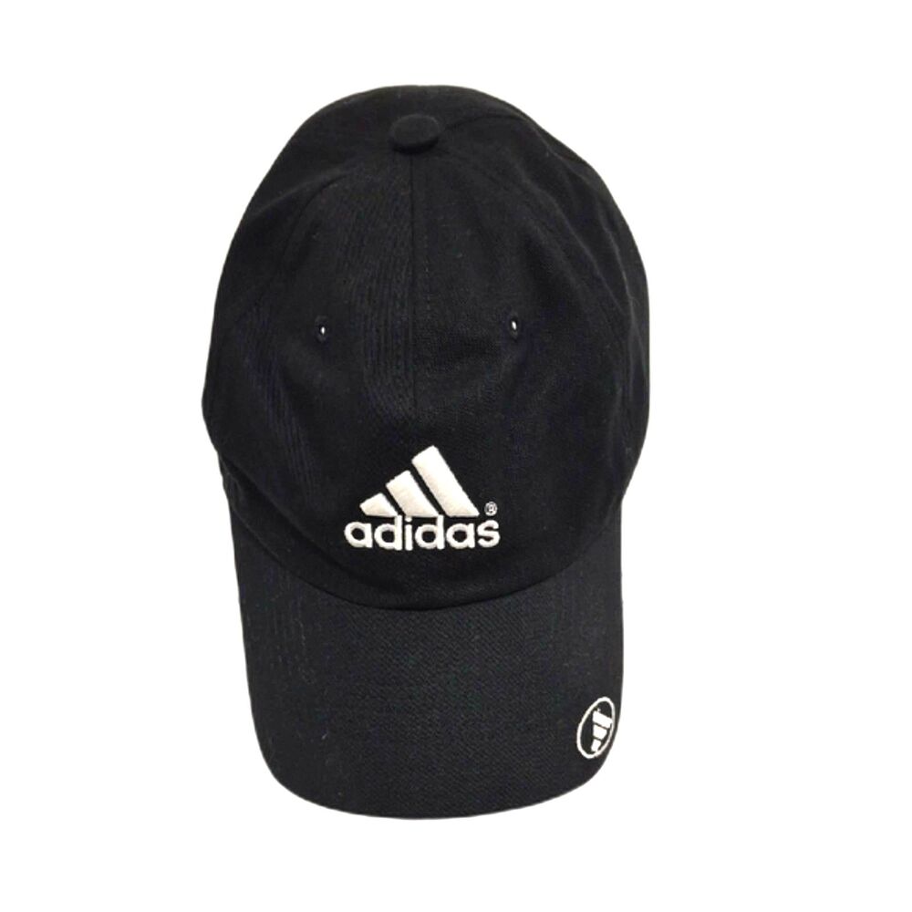 Adidas Original Snapback Hat Adjustable Black Baseball Cap Logo on top brim